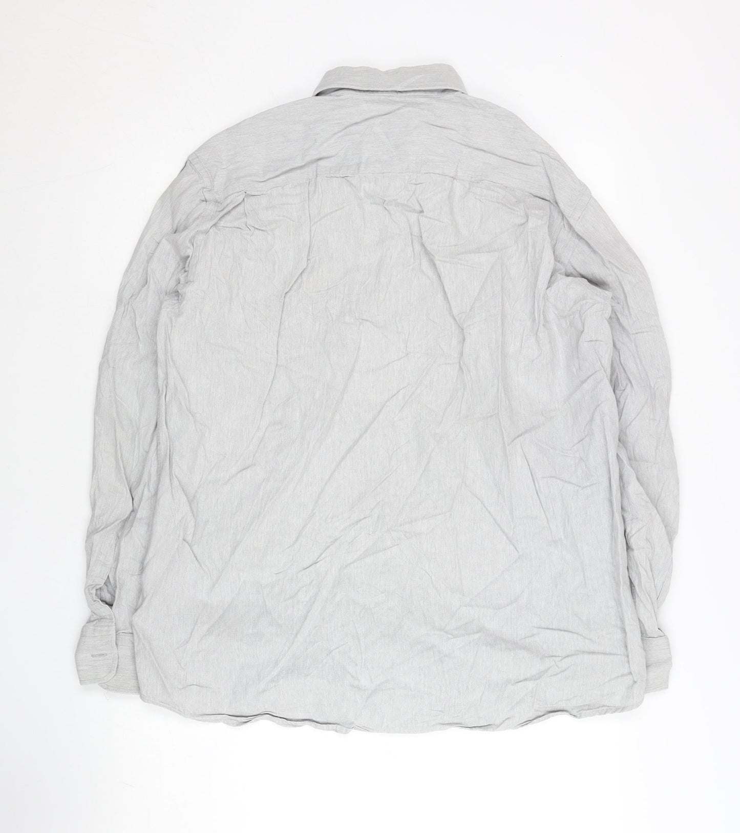 Iceberg Jeans Men’s Grey Cotton Long Sleeve Button-Up Shirt L