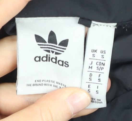 Adidas Men’s Black Track Jacket S Regular Fit Full Zip Sportswear