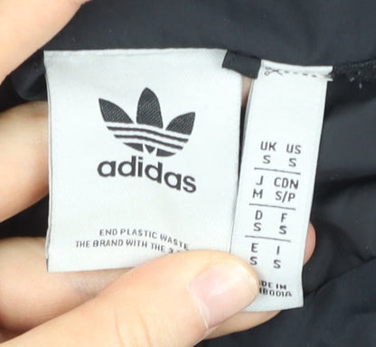 Adidas Men’s Black Track Jacket S Regular Fit Full Zip Sportswear