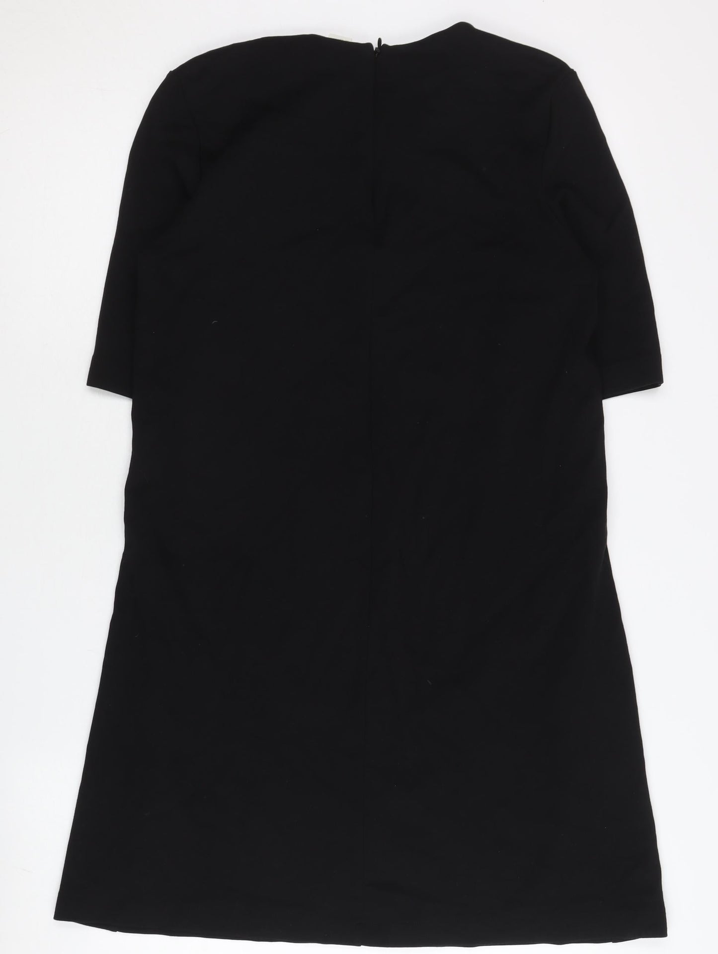 H&M Women’s Black Shift Dress Size 8 Short Sleeve Round Neck