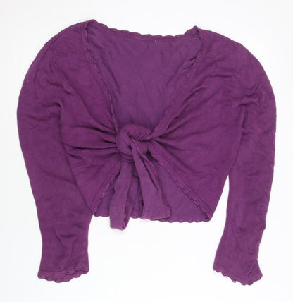 Womens UK Size 12 Wallis Purple Wrap Jumper