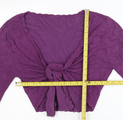 Womens UK Size 12 Wallis Purple Wrap Jumper