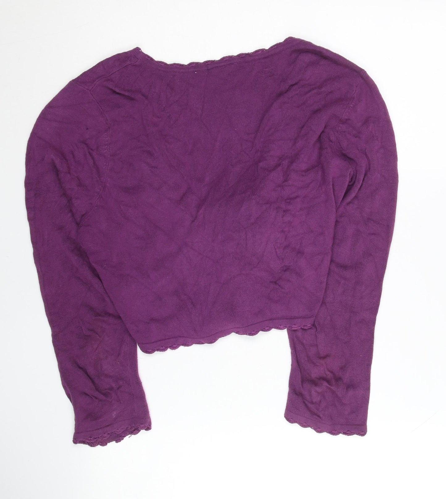 Womens UK Size 12 Wallis Purple Wrap Jumper