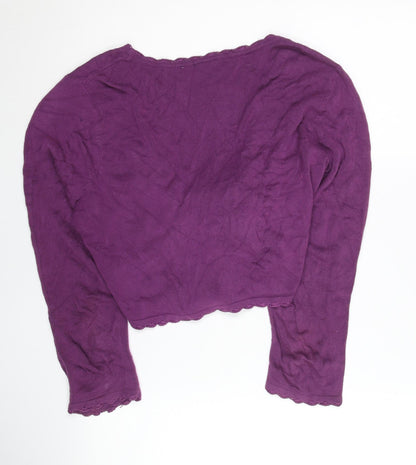 Womens UK Size 12 Wallis Purple Wrap Jumper