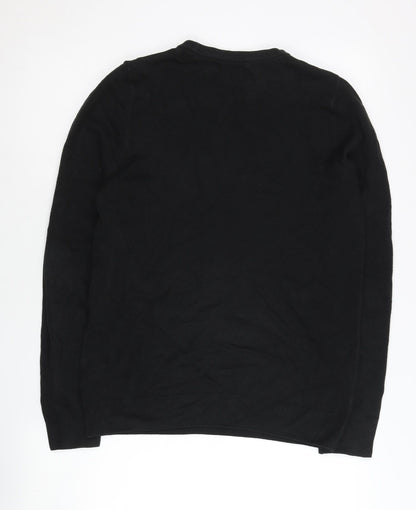 Marks and Spencer Mens Black S Cashmilon Crew Neck Jumper