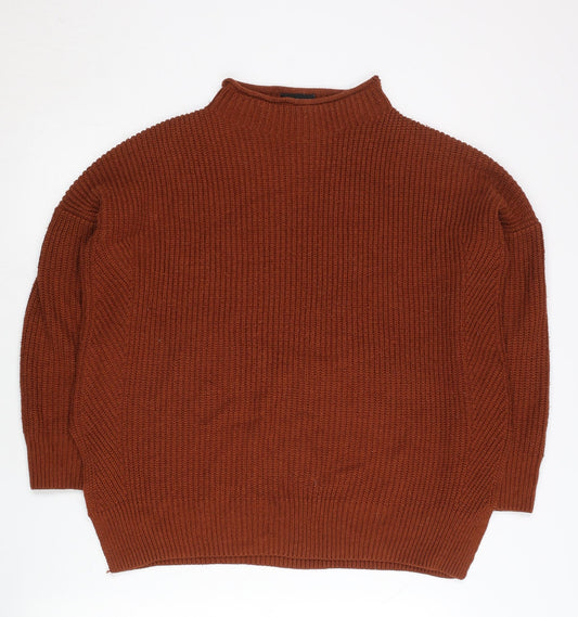 Womens UK Size 8 Topshop Brown Pullover Jumper