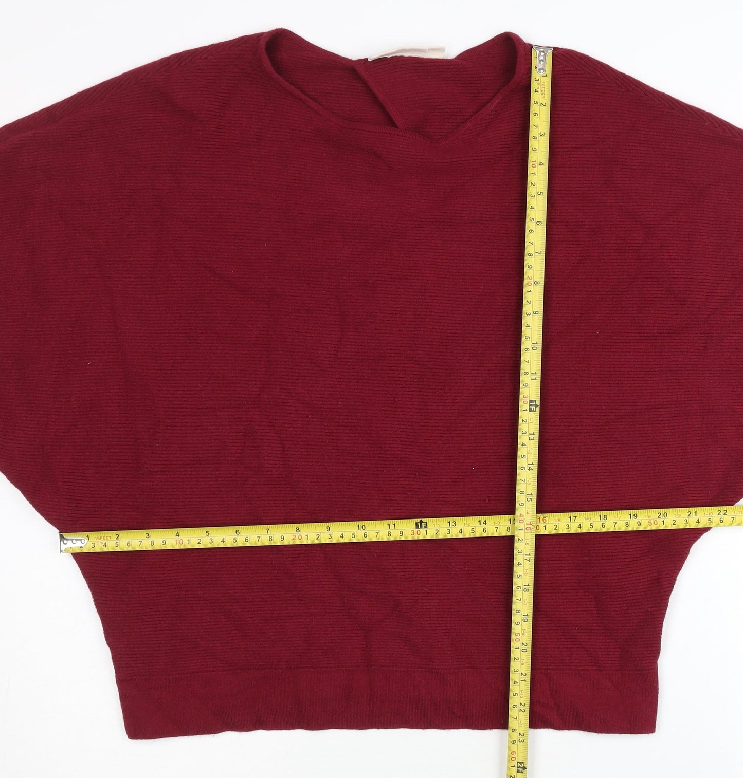 Womens UK Size M JoJo Maman Bébé Red Cardigan Jumper