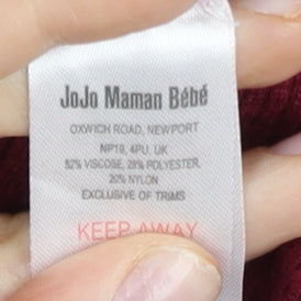 Womens UK Size M JoJo Maman Bébé Red Cardigan Jumper