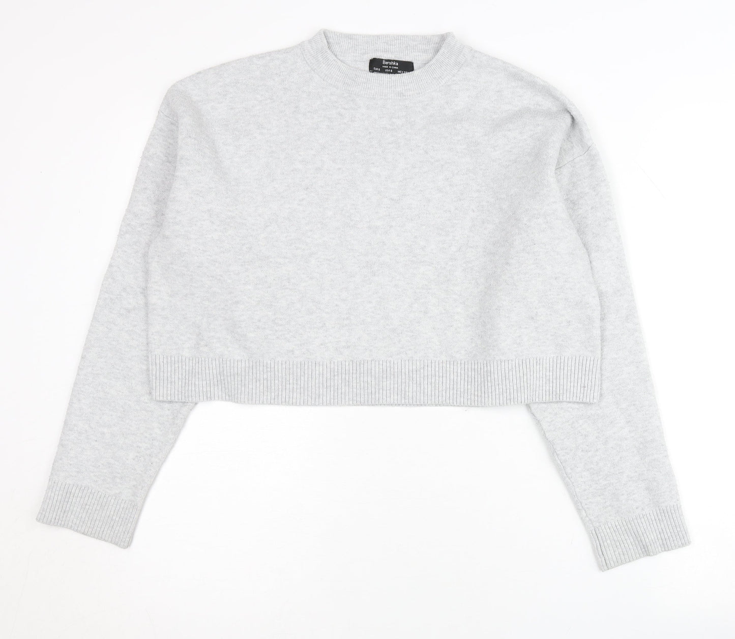 Womens UK Size 8 Bershka Grey Pullover Jumper