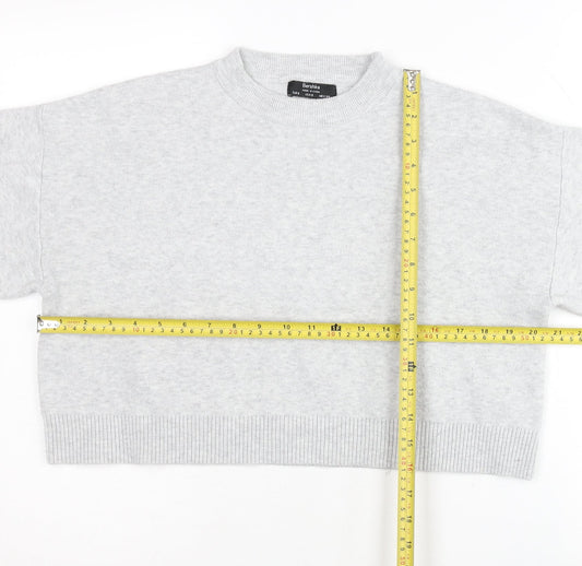 Womens UK Size 8 Bershka Grey Pullover Jumper