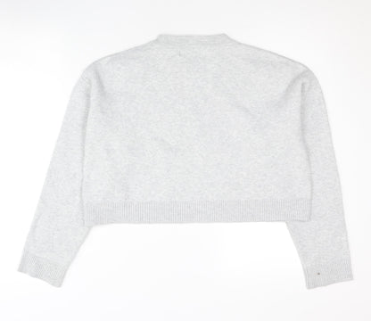Womens UK Size 8 Bershka Grey Pullover Jumper