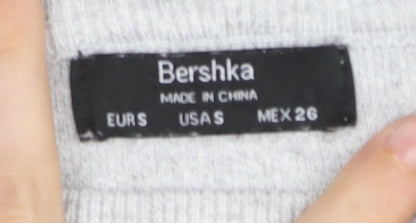 Womens UK Size 8 Bershka Grey Pullover Jumper