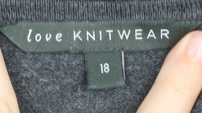 Womens UK Size 18 Bonmarché Grey Pullover Jumper