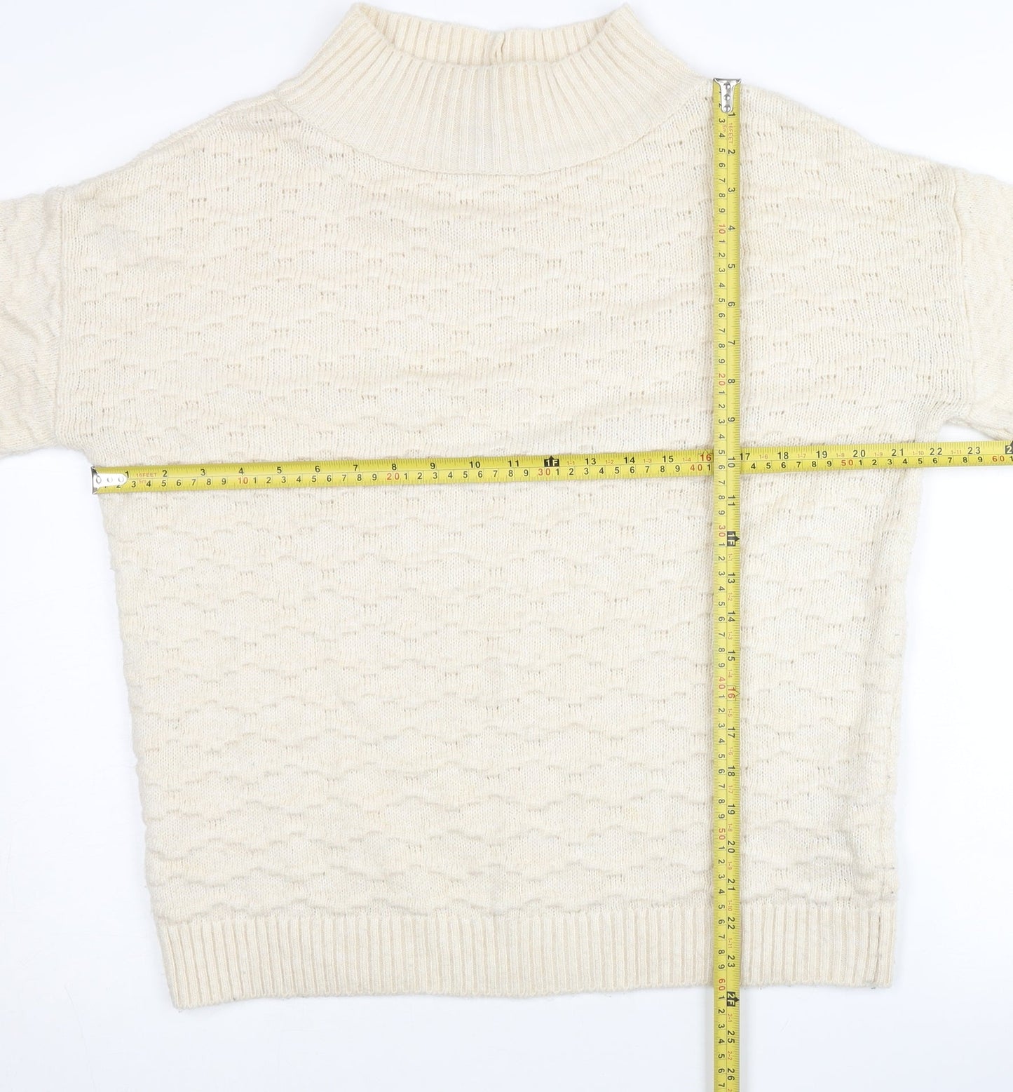 Womens UK Size M NEXT Ivory Pullover Jumper