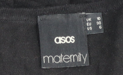 ASOS Maternity Women's Black Knee Length A-Line Dress Size 10