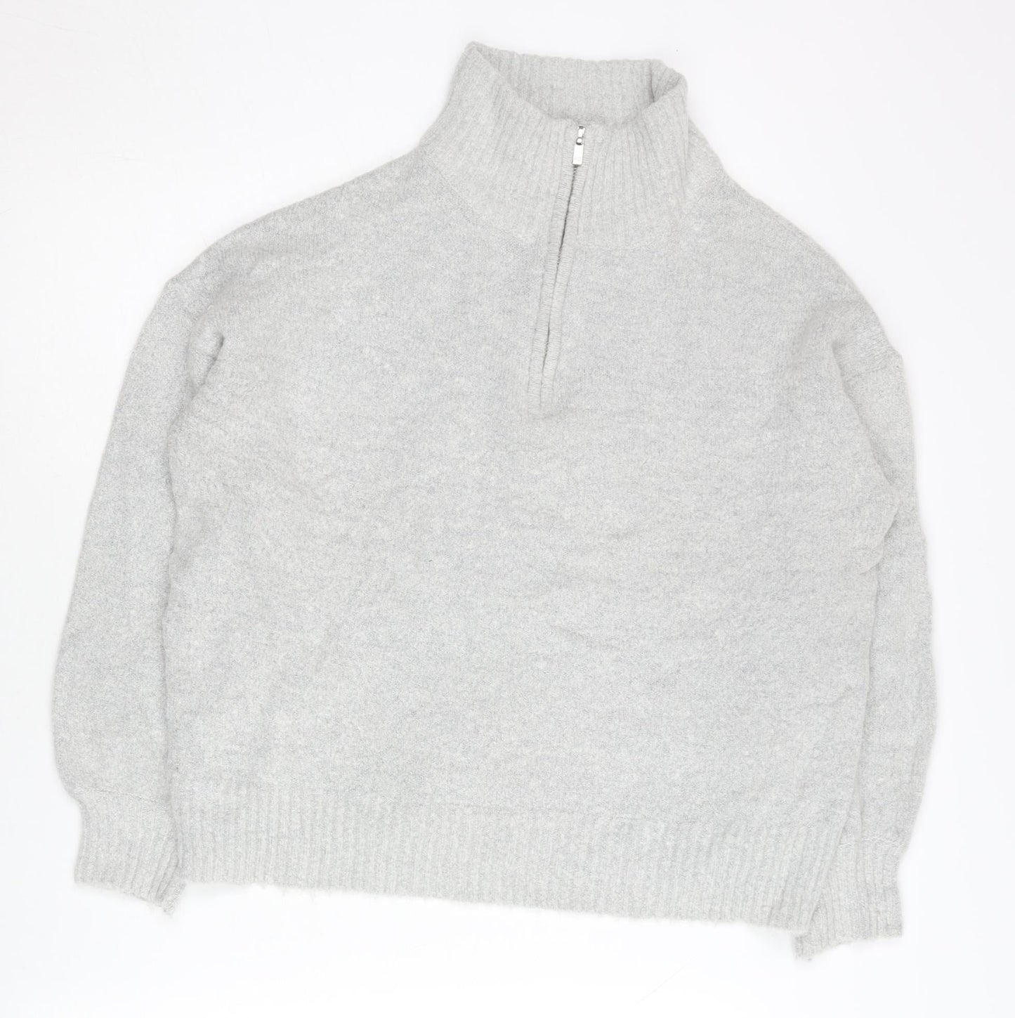 Womens UK Size XS French Connection Grey Full Zip Jumper