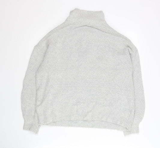 Womens UK Size XS French Connection Grey Full Zip Jumper