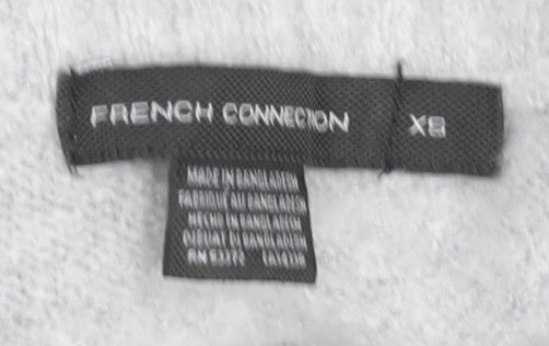 Womens UK Size XS French Connection Grey Full Zip Jumper