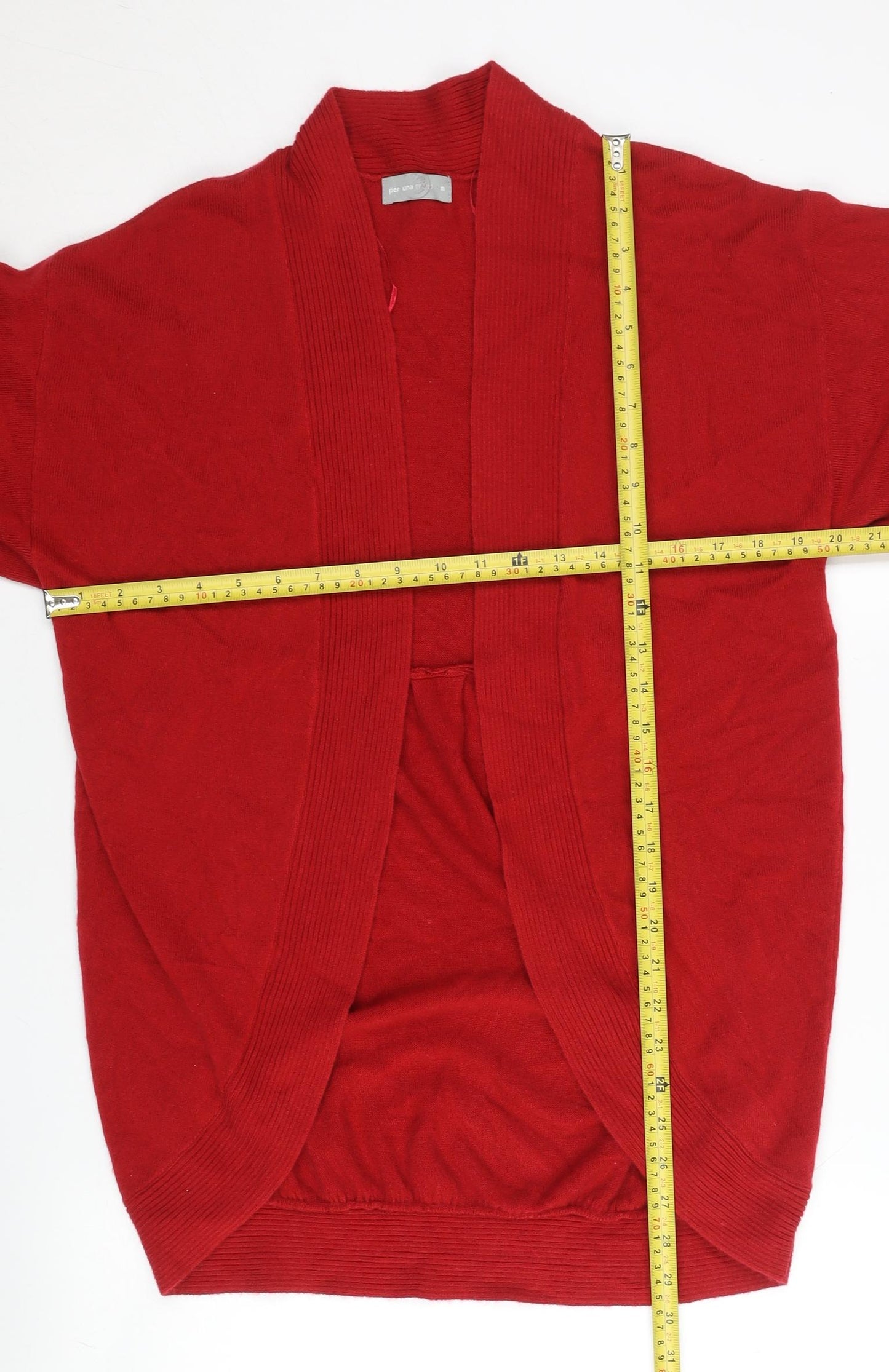 Womens UK Size M Marks and Spencer Red Cardigan Jumper