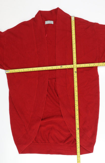 Womens UK Size M Marks and Spencer Red Cardigan Jumper