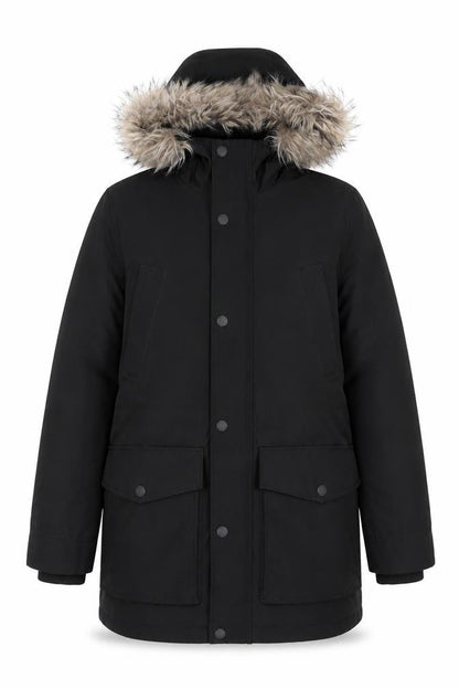 Womens UK Size XS H&M Black Parka Coat