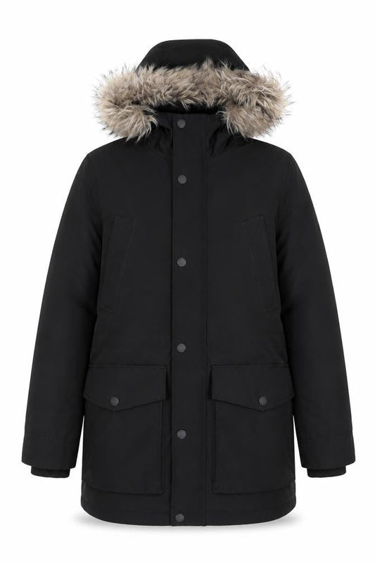 Womens UK Size XS H&M Black Parka Coat