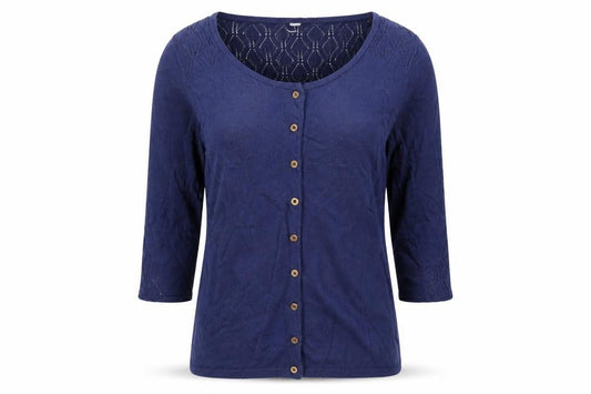 Womens UK Size 10 Weird Fish Blue Cardigan Jumper