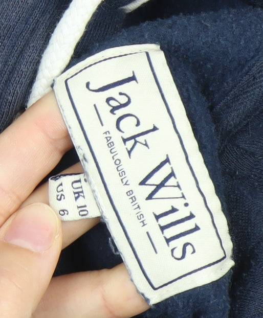 Womens UK Size 10 Jack Wills Blue Pullover Hoodie