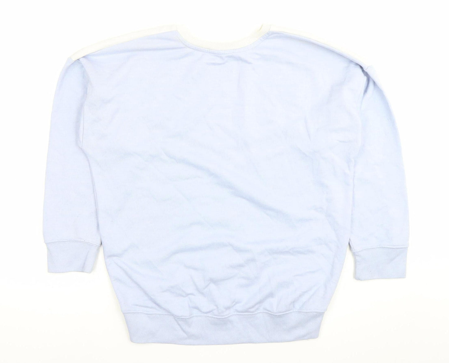 New Look Womens Sweatshirt Blue Colourblock Size 8 Pullover Casual