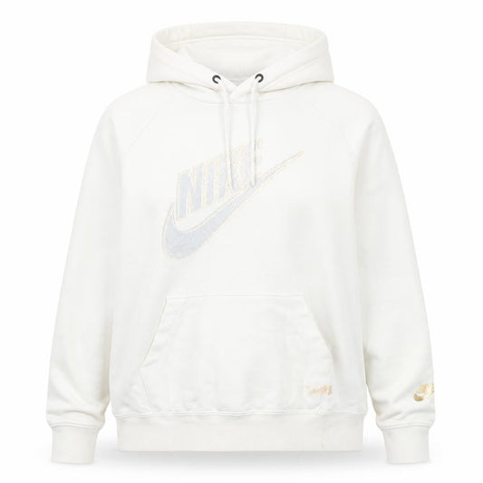 Womens UK Size M Nike White Pullover Hoodie