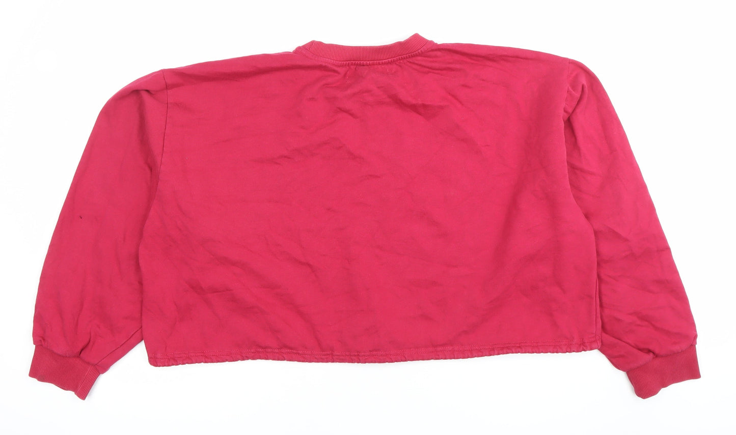 Redbat Women’s Red Pullover Sweatshirt L Cotton Blend Drawstring