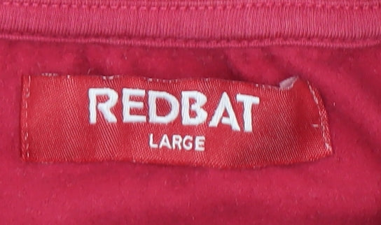 Redbat Women’s Red Pullover Sweatshirt L Cotton Blend Drawstring