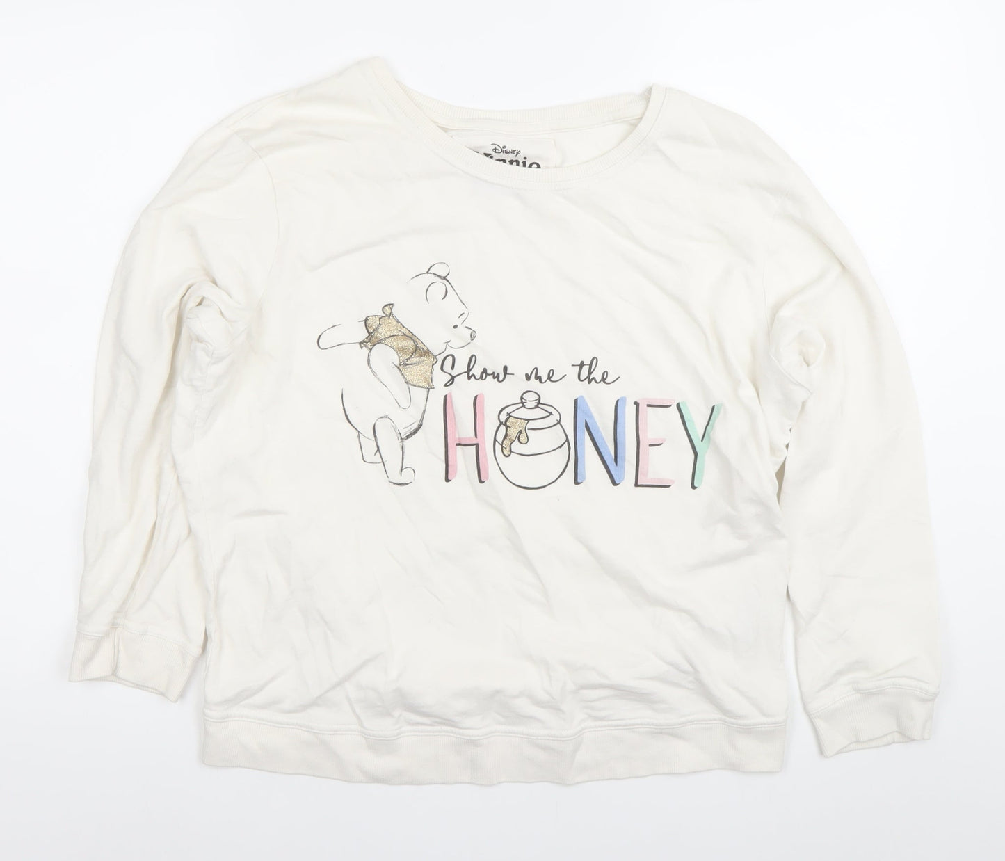Womens UK Size L Disney Ivory Pullover Sweatshirt