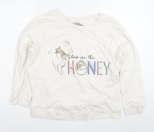 Womens UK Size L Disney Ivory Pullover Sweatshirt