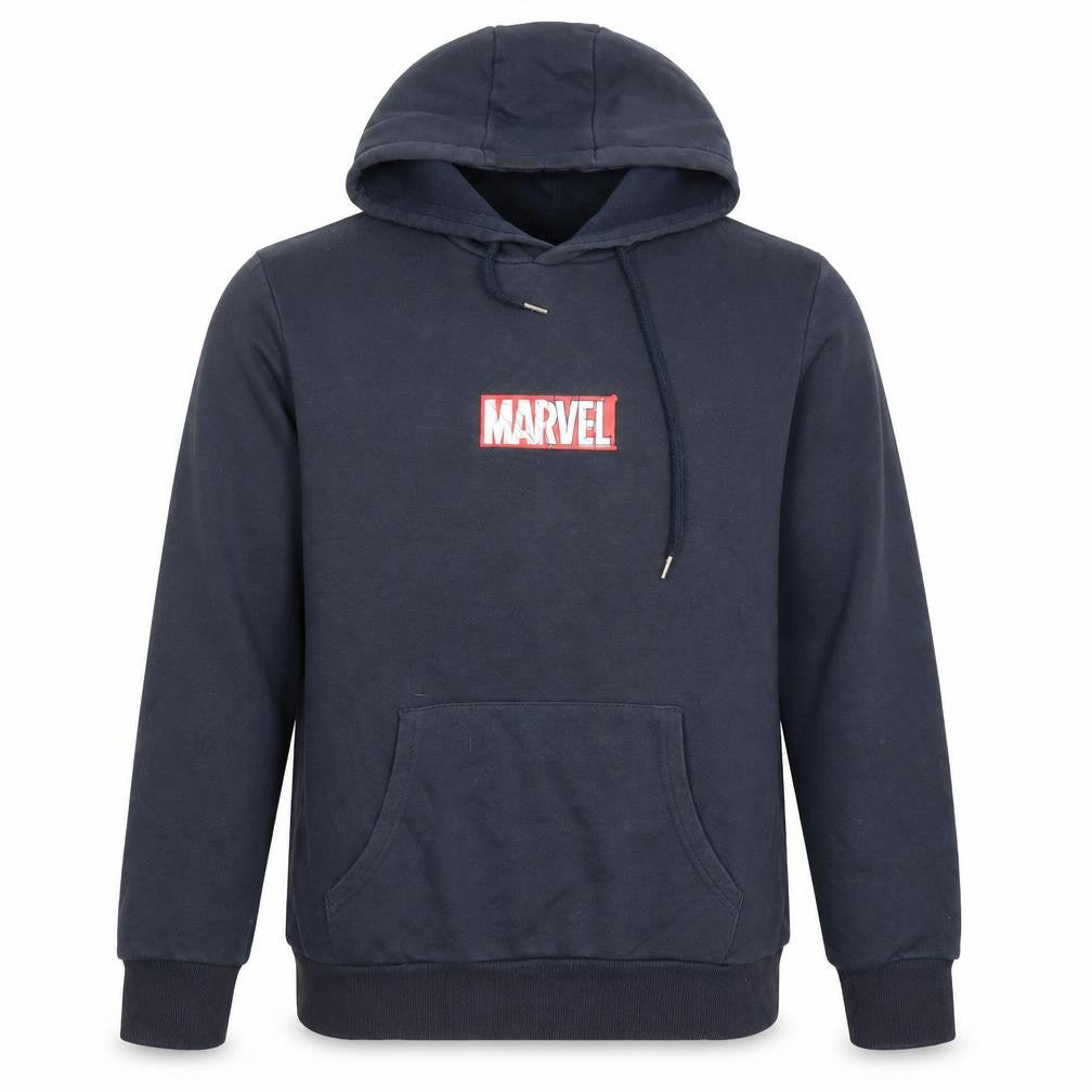 Mens UK Size M Marvel Blue Pullover Hoodie