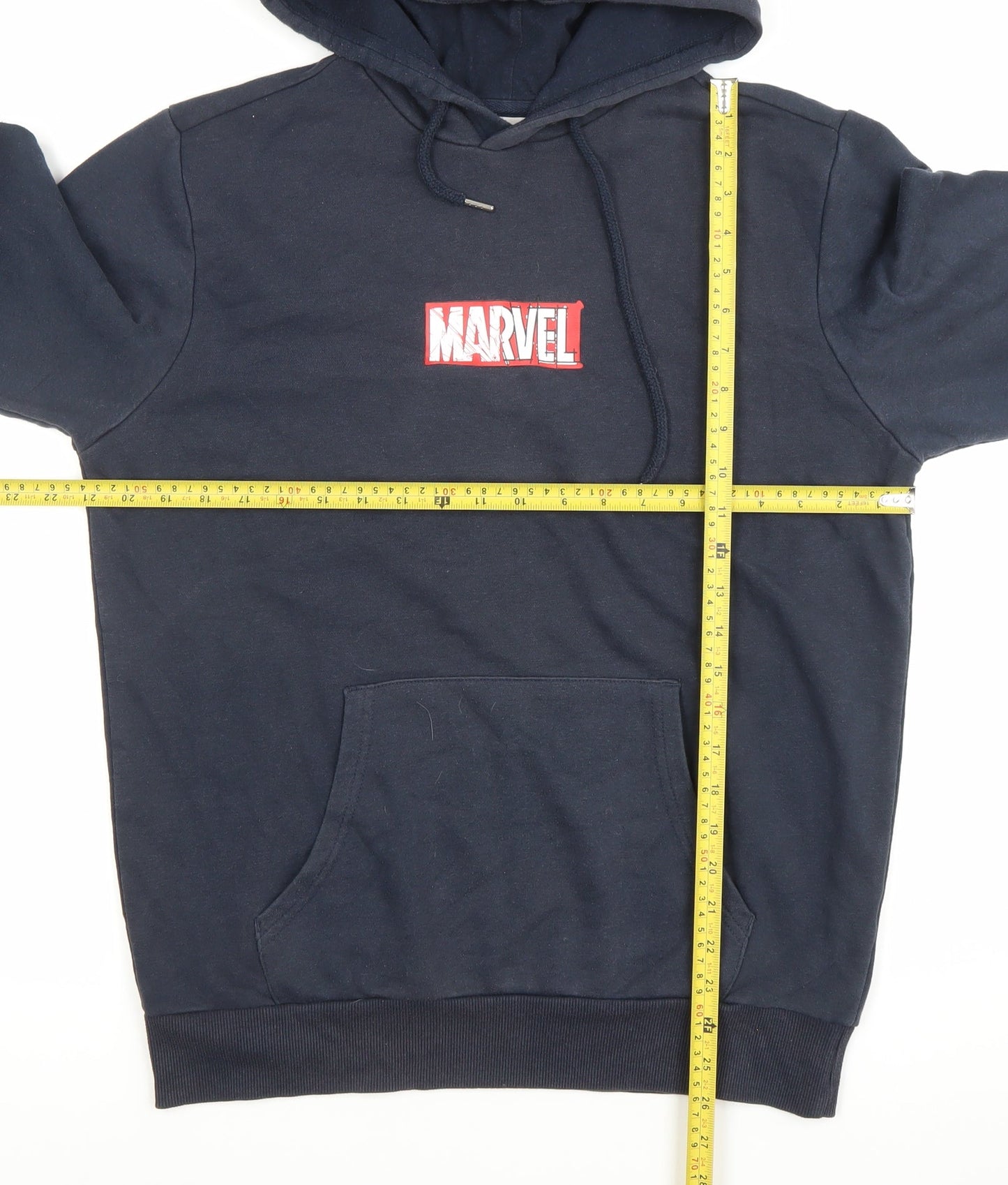 Mens UK Size M Marvel Blue Pullover Hoodie