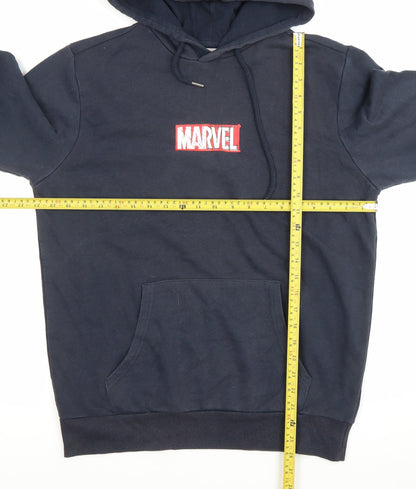 Mens UK Size M Marvel Blue Pullover Hoodie
