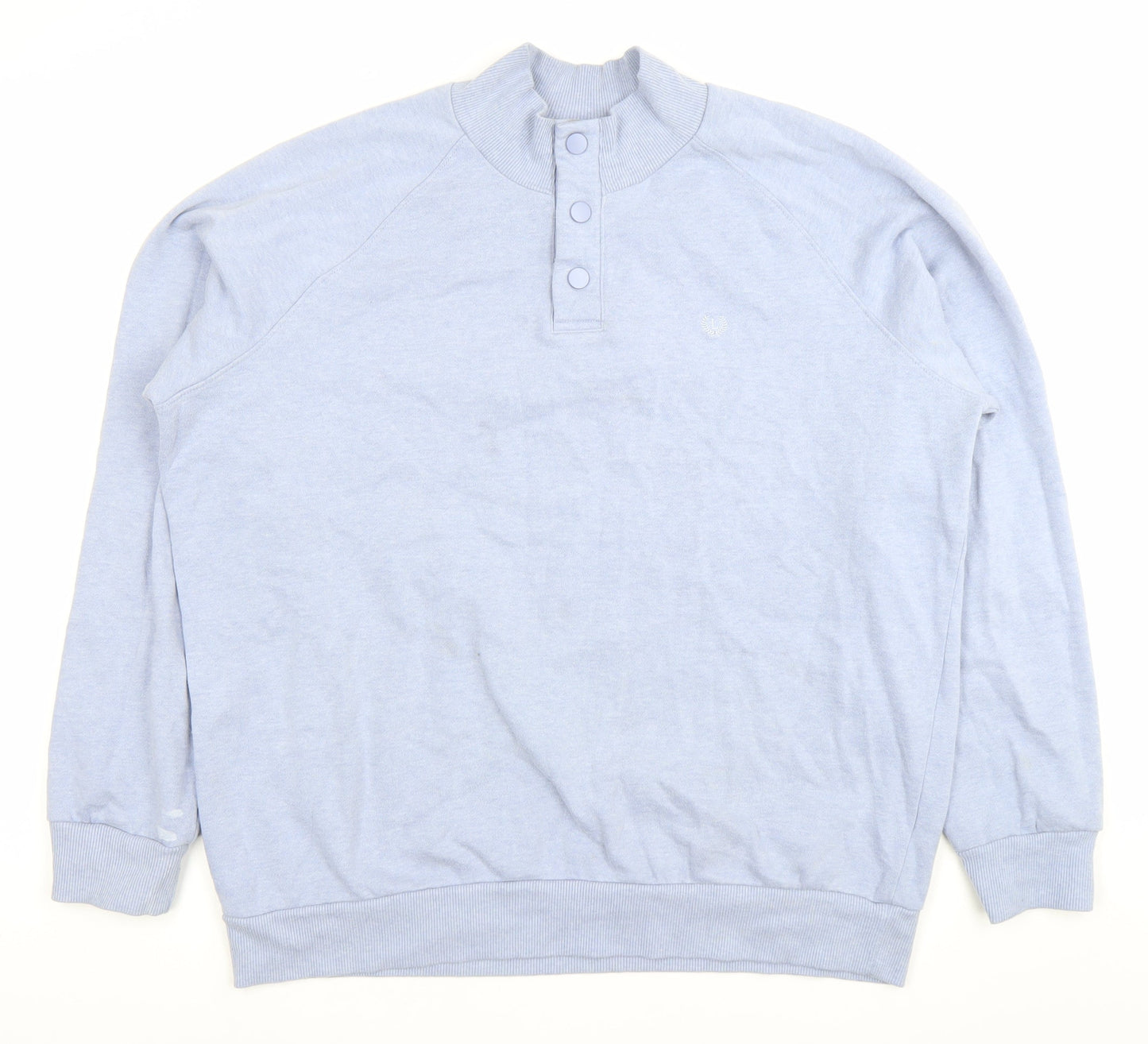 Mens UK Size XL Lincoln Blue Henley Sweatshirt