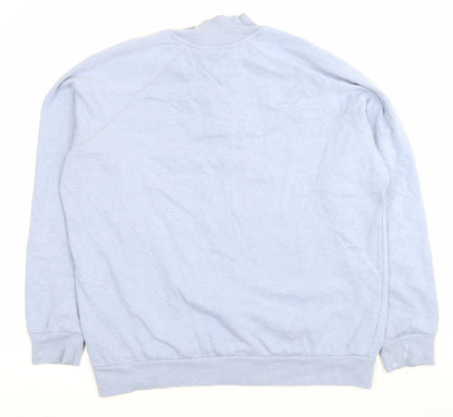 Mens UK Size XL Lincoln Blue Henley Sweatshirt