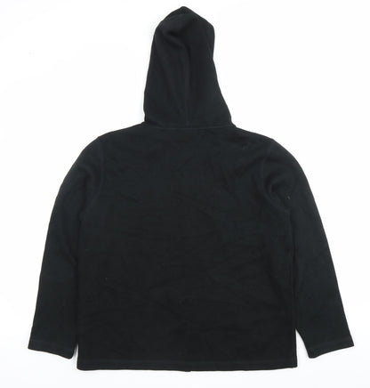 Liz Claiborne Womens Black Petite Small Full Zip Hoodie