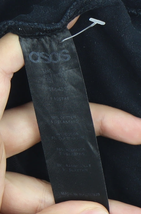 ASOS Men’s Black Polo Shirt Size S Regular Fit Cotton Casual