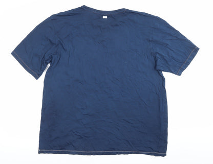 883 Police Mens Blue 2XL Cotton Crew Neck Short Sleeve T-Shirt