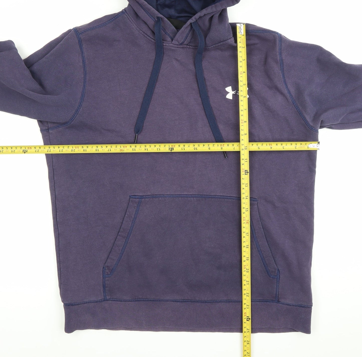 Under Armour Men's Blue Pullover Hoodie L Fleece Athletic ColdGear