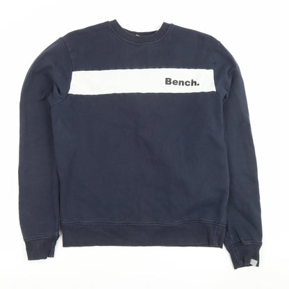 Mens UK Size S Bench Blue Pullover Sweatshirt