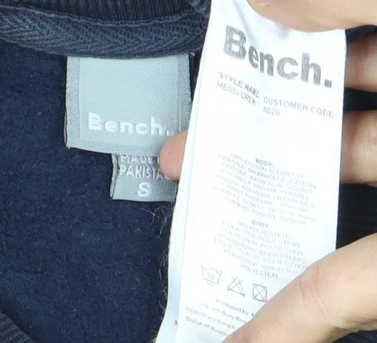 Mens UK Size S Bench Blue Pullover Sweatshirt