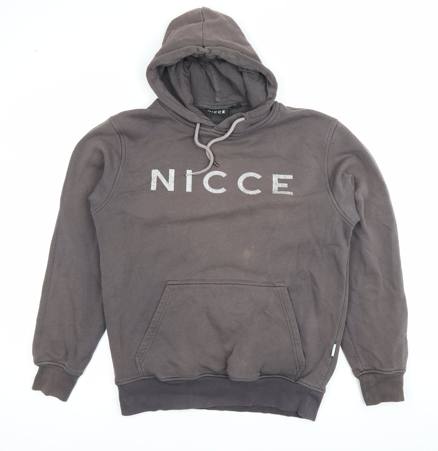 Mens UK Size S NICCE Grey Pullover Hoodie