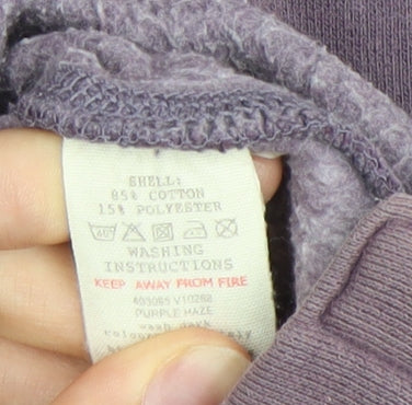 White Stuff Mens Purple Henley Sweatshirt XL Cotton Blend