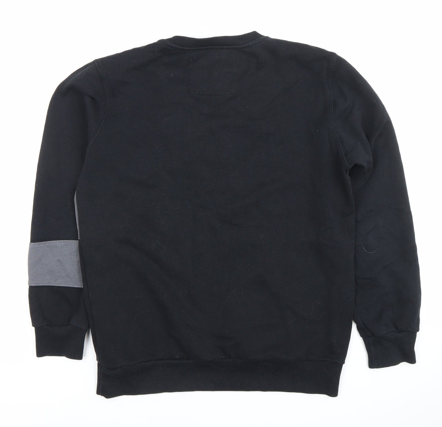 Mens UK Size S Pull&Bear Black Pullover Sweatshirt