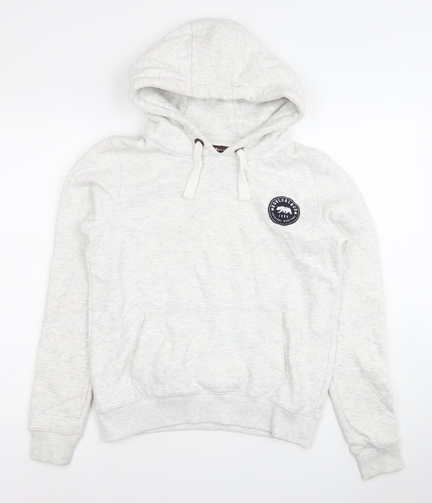 SoulCal & Co Womens Grey Pullover Hoodie UK 10 Regular Fit
