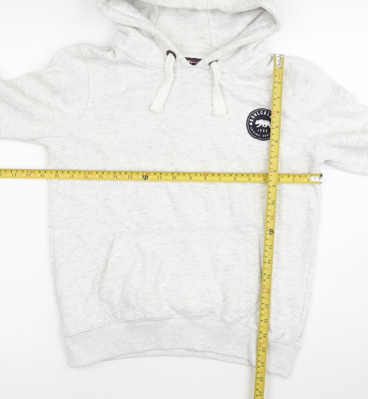 SoulCal & Co Womens Grey Pullover Hoodie UK 10 Regular Fit